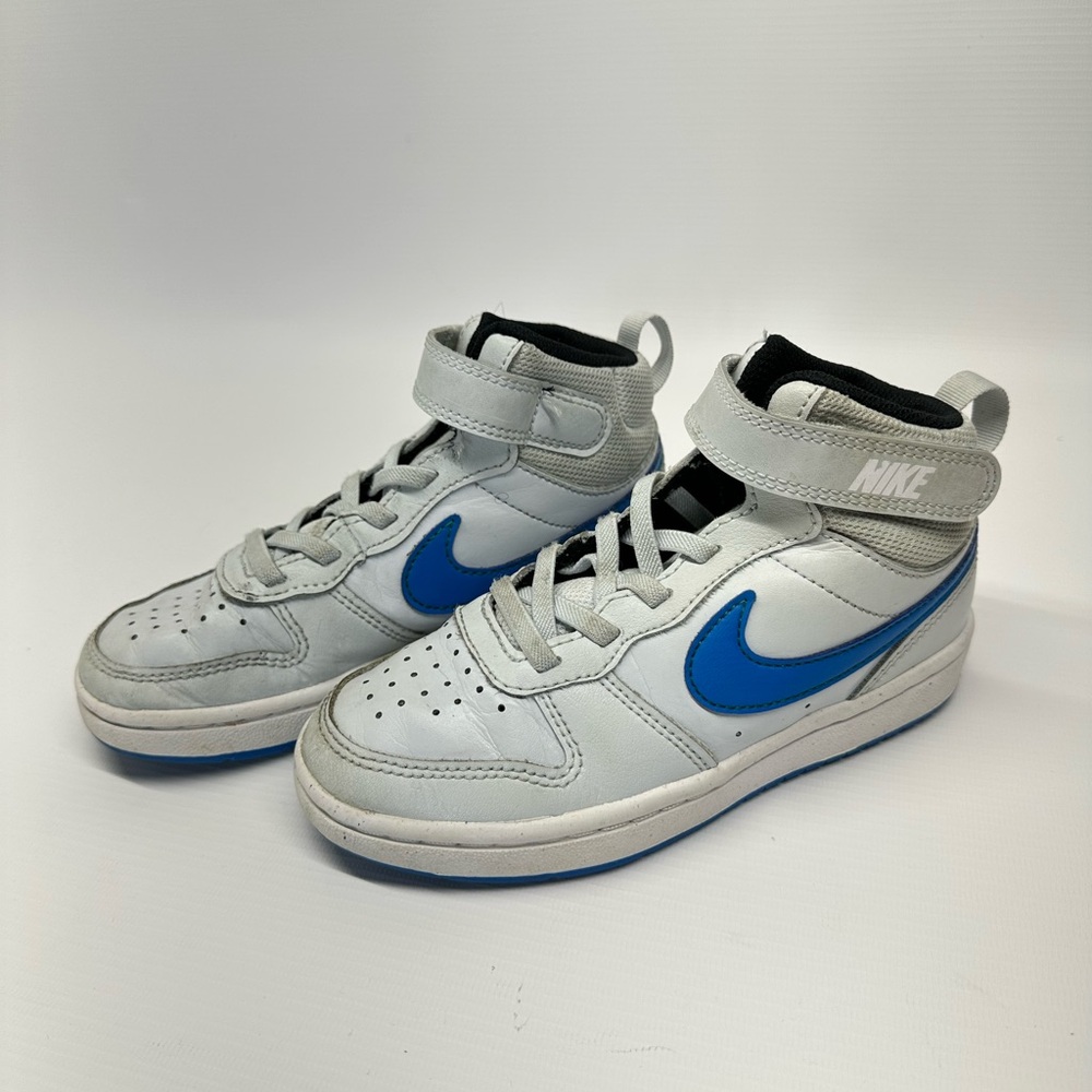 Nike Kids' White and Blue Sneakers 12.5C